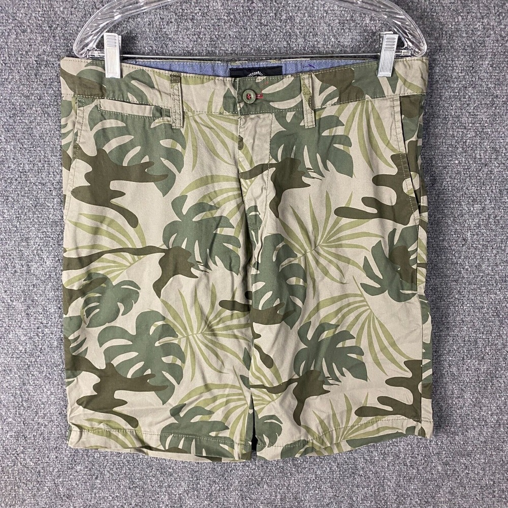 Beverly Hills Polo Club Shorts Men's 34 Hawaiian Green Chino‎ 100% Cotton Adults